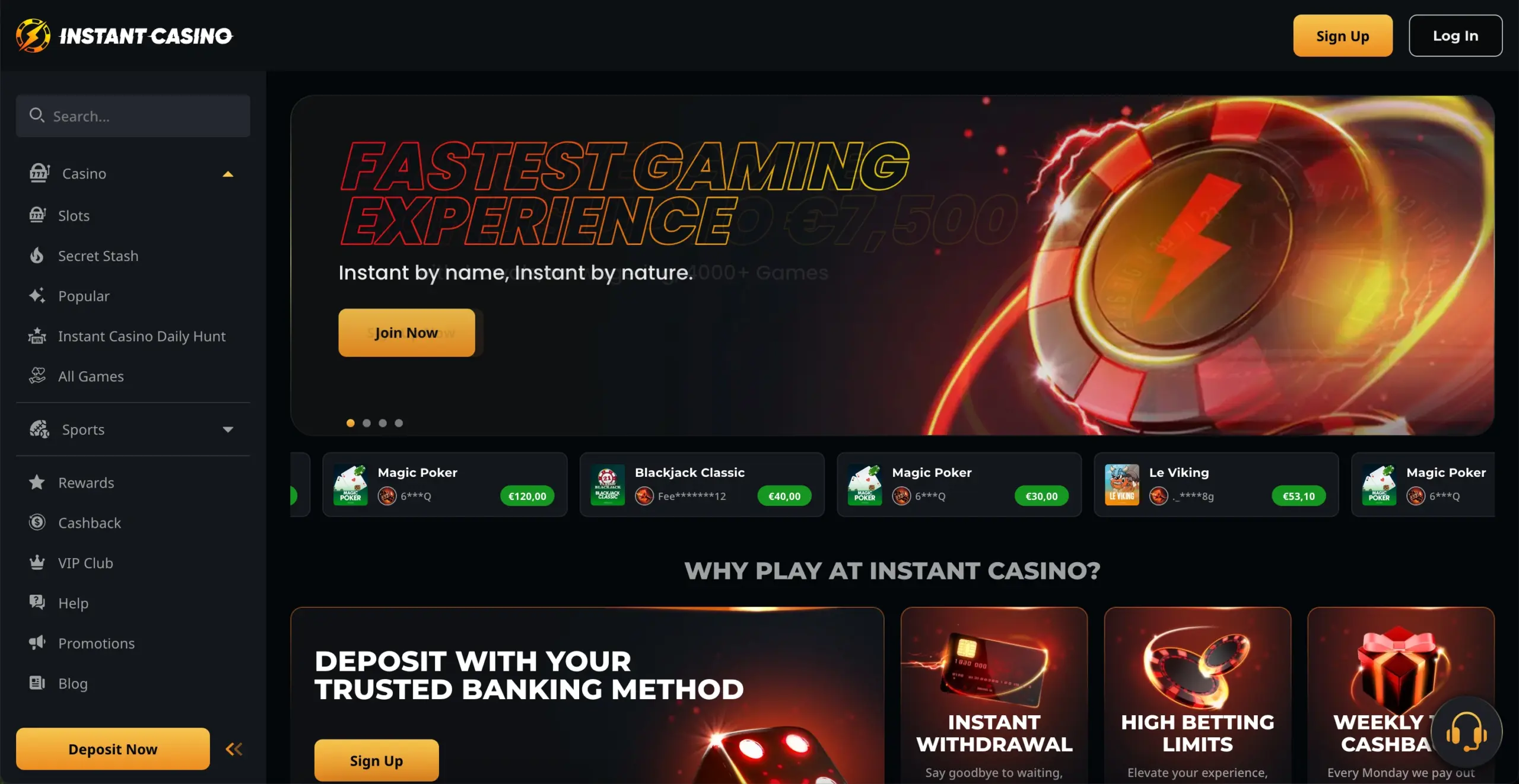 instant casino